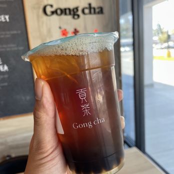 Gong Cha - Peach Oolong Tea w/ Pearls (TikTok: @justandyvu) - Bubble Tea Near Me - Santa Ana, California
