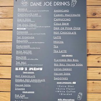 Dane Joe Espresso - Menue - Coffee & Tea Near Me - Spokane, Washington