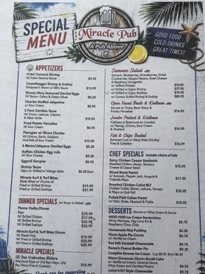 Menu photo 1 The Miracle Pub Toms River, NJ Menu photo 1 The Miracle Pub Toms River, NJ