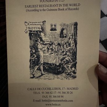 Botín - Oldest Restaurant in Spain. - Spanish Near Me - Madrid, M