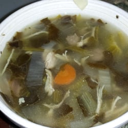 Cup of Wedding Soup that came with my dinner. Yummy.