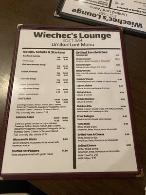 Menu photo 1 Wiechec's Lounge Buffalo, NY