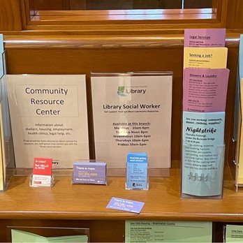 Multnomah County Library - Community resource section right by front doors - Libraries Near Me - Portland, Oregon