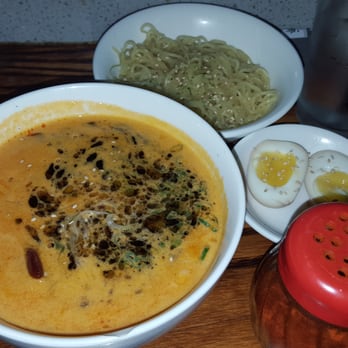 Tiger Den - Before they filled the broth three quarter of bowl. - Ramen Near Me - Houston, Texas Tiger Den - Before they filled the broth three quarter of bowl. - Ramen Near Me - Houston, Texas