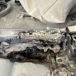 Port City Collision - fire damage to car