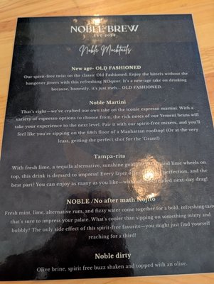 Menu photo 6 Noble Brew Tampa, FL