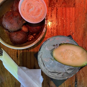 The Parish - Hush puppies and guero canelo cocktail - Gastropubs Near Me - Tucson, Arizona