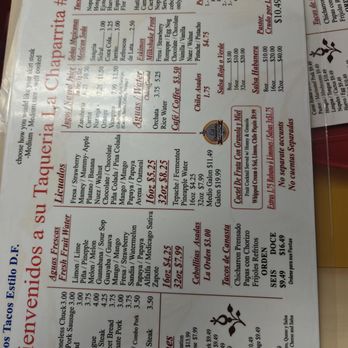 La Chaparrita Taqueria - Menu - Mexican Near Me - Chicago, Illinois La Chaparrita Taqueria - Menu - Mexican Near Me - Chicago, Illinois