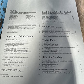 Perla's - Menu - Seafood Near Me - Austin, Texas