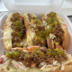 Top Dawgs Drive In - Loaded hotdogs
