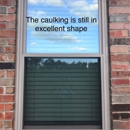An outside view to show the caulking is not failing.