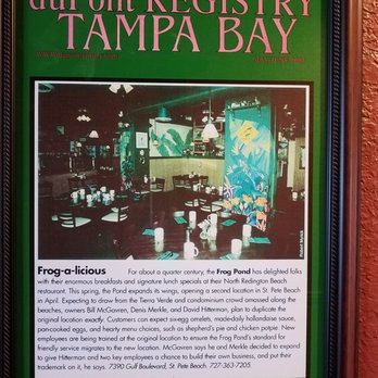 The Frog Pond - Tampa review - Breakfast & Brunch Near Me - St Pete Beach, Florida The Frog Pond - Tampa review - Breakfast & Brunch Near Me - St Pete Beach, Florida