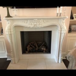 Fireplaces Atlanta - Cast stone mantle.