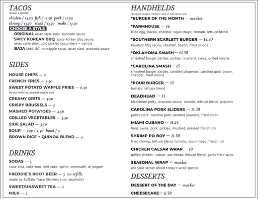 Menu photo 2 The Pour House Bistro Crossville, TN Menu photo 2 The Pour House Bistro Crossville, TN