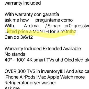 The HDTV Outlet - See the highlighted text. The price is misleading, it's not $350, it's 3 payments of $350. Lol. Tricky. - Electronics Near Me - Anaheim, California