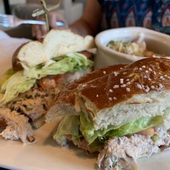 Blue Plate Kitchen - BPK Chicken Salad Melt on Pretzel Roll - Diners Near Me - West Hartford, Connecticut Blue Plate Kitchen - BPK Chicken Salad Melt on Pretzel Roll - Diners Near Me - West Hartford, Connecticut