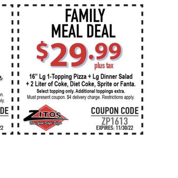 Zito's Pizza - Coupon they wouldn't honor. - Pizza Near Me - Anaheim, California Zito's Pizza - Coupon they wouldn't honor. - Pizza Near Me - Anaheim, California