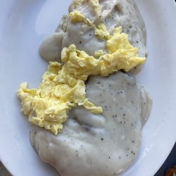 Jerry Bobs - Single order biscuits and gravy with scrambled eggs