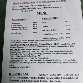 Mountain Outpost - Menu 6/19/2020 - Delis Near Me - Morrilton, Arkansas Mountain Outpost - Menu 6/19/2020 - Delis Near Me - Morrilton, Arkansas