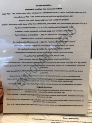 Menu photo 2 Castillo's Mexican Restaurant Katy, TX