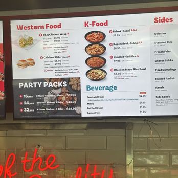 bb.q Chicken Springhurst - Overhead menu - Chicken Shop Near Me - Louisville, Kentucky