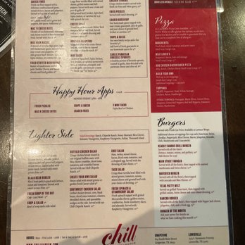 Chill Grapevine - Menu - New American Near Me - Grapevine, Texas