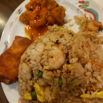 China Garden - Orange chicken, egg roll and shrimp fried rice (my daughter started eating chicken before I could snap pic). You are not leaving hungry - Chinese Near Me - Houston, Texas China Garden - Orange chicken, egg roll and shrimp fried rice (my daughter started eating chicken before I could snap pic). You are not leaving hungry - Chinese Near Me - Houston, Texas