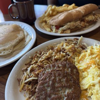 Strasburg Diner - Buttermilk pancakes, hashbrown, eggs w cheese, sausage, chicken cheese sub - Diners Near Me - Strasburg, Virginia Strasburg Diner - Buttermilk pancakes, hashbrown, eggs w cheese, sausage, chicken cheese sub - Diners Near Me - Strasburg, Virginia