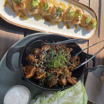 CRAFT - Crispy salmon roll & lettuce wraps - Canadian (New) Near Me - Calgary, Alberta