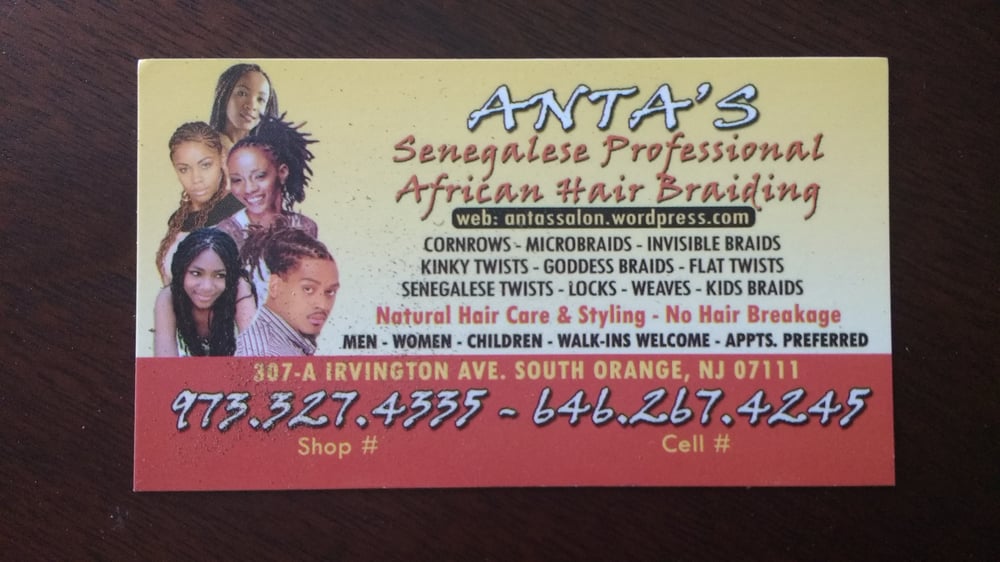 ANTA’S HAIR BRAIDING Updated September 2024 307A Irvington Ave