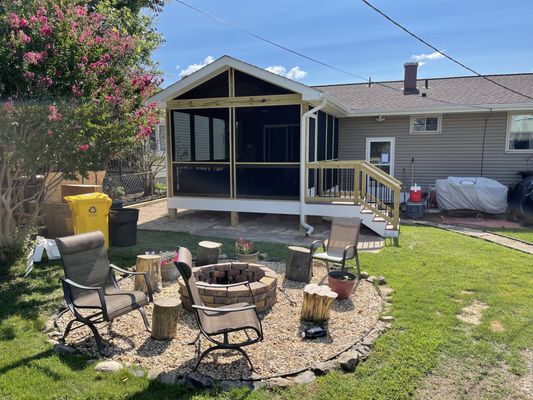 New screened porches - Screen porch addition. New screened porches - Screen porch addition.
