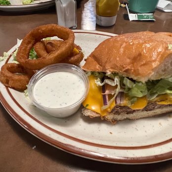 Country Kitchen - Ranch Burger with Onion Rings - Salad Near Me - Prunedale, California