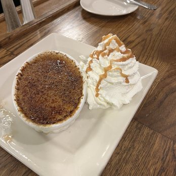 Chico Hot Springs - Crème brûlée, crab cake.  Filet migon - Steakhouses Near Me - Pray, Montana