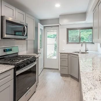 Stetor Remodeling - Bright, modern kitchen remodel in a Mount Washington home featuring shaker-style cabinets, granite countertops, and durable l... - General Contractors Near Me Stetor Remodeling - Bright, modern kitchen remodel in a Mount Washington home featuring shaker-style cabinets, granite countertops, and durable l... - General Contractors Near Me