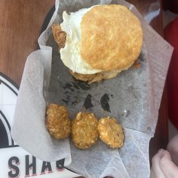 CHICKEN BISCUIT with rounds. He already ate a few rounds. CHICKEN BISCUIT with rounds. He already ate a few rounds.