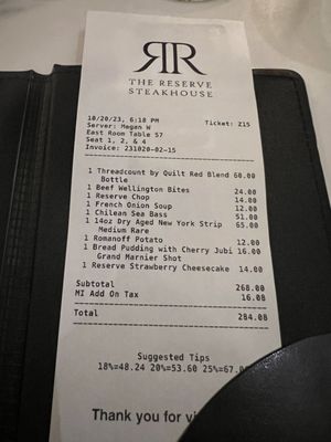 Menu photo 3 The Reserve Steakhouse Brighton, MI Menu photo 3 The Reserve Steakhouse Brighton, MI