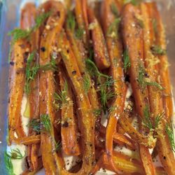 Just a Bite Maui - Roasted Organic Carrots, Lemon Feta Whip, Fresh Herbs