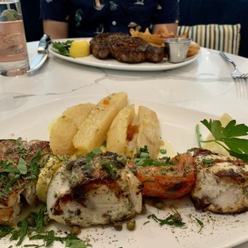 Limani Grille - Swordfish Kebab and 16oz Boneless Ribeye - Mediterranean Near Me - Commack, New York