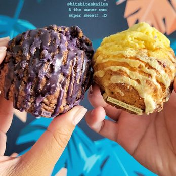 Bits & Bites Cafe - L: Ube | R: Lilikoi Cream Cheese - Coffee & Tea Near Me - honolulu, Hawaii