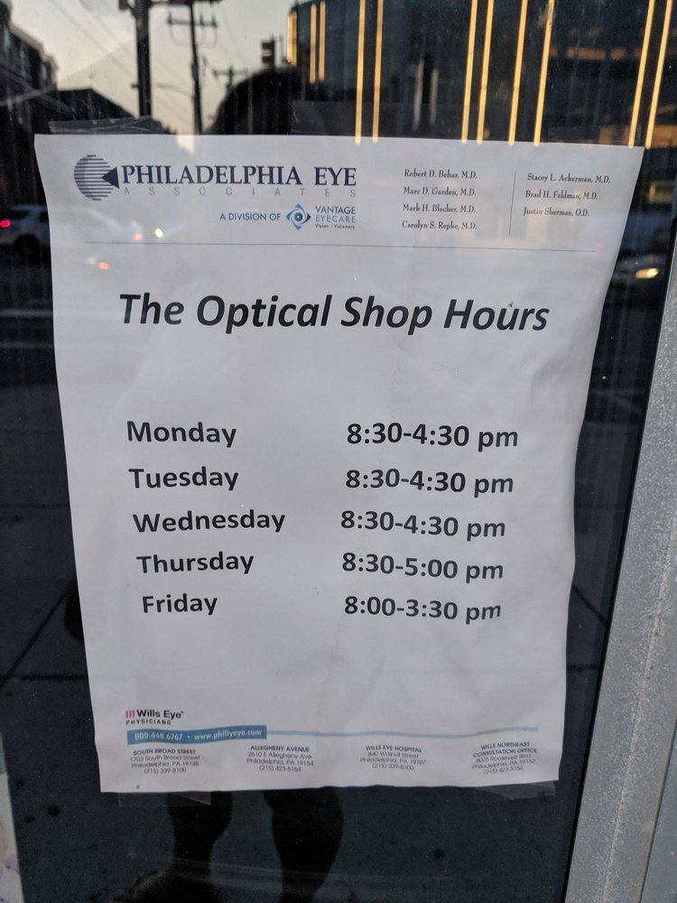 PHILADELPHIA EYE ASSOCIATES 23 Reviews Optometrists 1930 S Broad