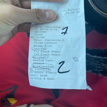 Chipotle Mexican Grill - They messed up all of the order except for the White rice with chicken n steak. - Fast Food Near Me - Silverthorne, Colorado