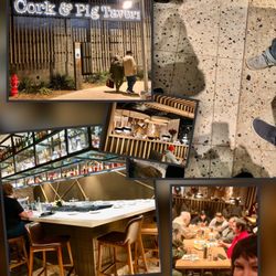 Cork & Pig Tavern - The wait was 35-40 minutes with no wait area or seating.