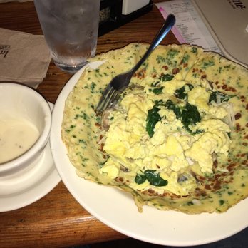 la Madeleine - Mushroom, spinach, and Swiss crepe with sauce on the side - Bakeries Near Me - San Antonio, Texas