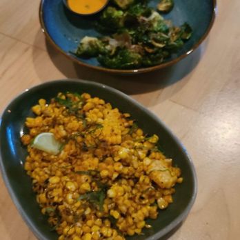Oak & Coal - Blistered Brussels and Elote - Japanese Near Me - Costa Mesa, California Oak & Coal - Blistered Brussels and Elote - Japanese Near Me - Costa Mesa, California