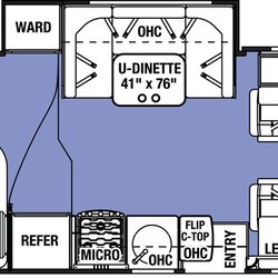 Four Seasons RV Rental - Available Mid-July we will have a Brand New 24ft motorhome. Above is the layout.