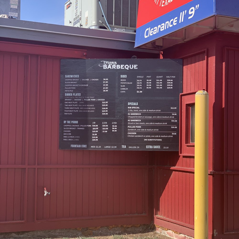 Tyler's Barbeque - Menu - Barbeque Near Me - Amarillo, Texas Tyler's Barbeque - Menu - Barbeque Near Me - Amarillo, Texas