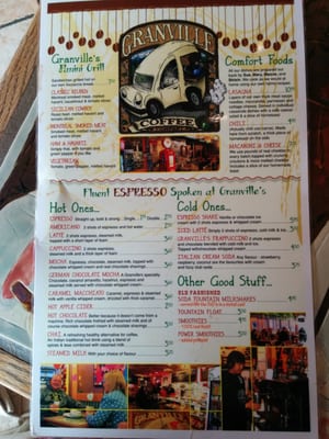 Menu photo 2 Granville's Coffee Quesnel, BC Menu photo 2 Granville's Coffee Quesnel, BC