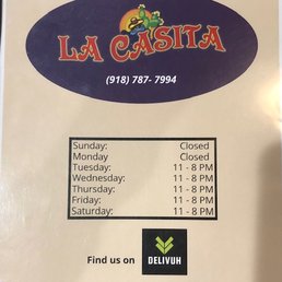 Menu as of 8/5/22