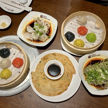 Ugly Dumpling - Spicy Pork & Shrimp Wontons, Ugly Dumpling's Sampler, Green Tea Noodles with Spicy Sauce, Scallion Pancake - Dim Sum Near Me - Richmond, Virginia