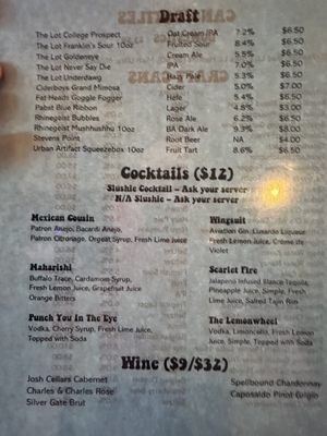 Menu photo 2 The Lot Beer Granville, OH Menu photo 2 The Lot Beer Granville, OH